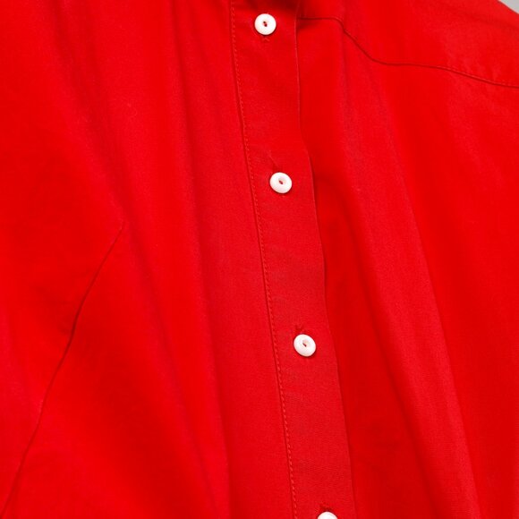 Proenza Schouler Resort 2019 Poppy Poplin Tie-Waist Shirtdress - Picture 10 of 13